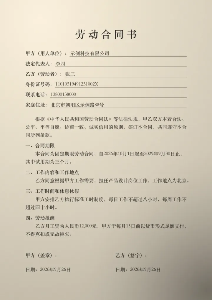 自动拉平后的原图，纸面偏黄有阴影